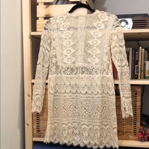 Antique cream lace dress